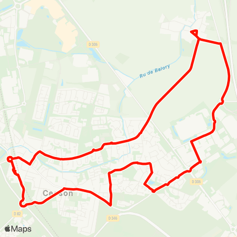 Île-de-France Mobilités Cesson Gare <> Cesson Gare map