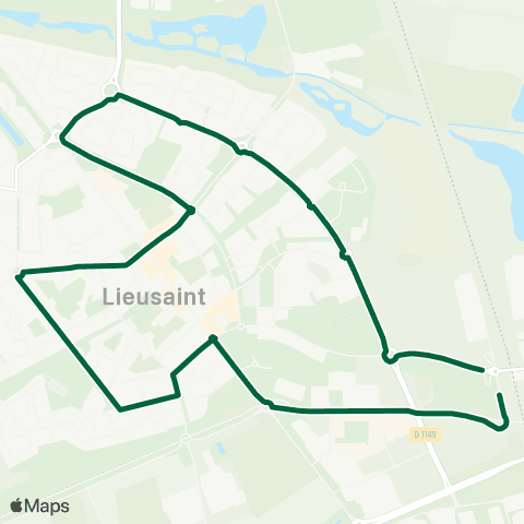 Île-de-France Mobilités Gare de Lieusaint - Moissy <> Gare de Lieusaint - Moissy map