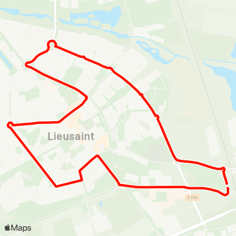 Île-de-France Mobilités Gare de Lieusaint - Moissy <> Gare de Lieusaint - Moissy map
