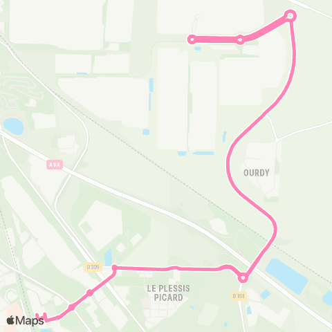 Île-de-France Mobilités Gare de Savigny - Nandy <> Gare de Savigny - Nandy map