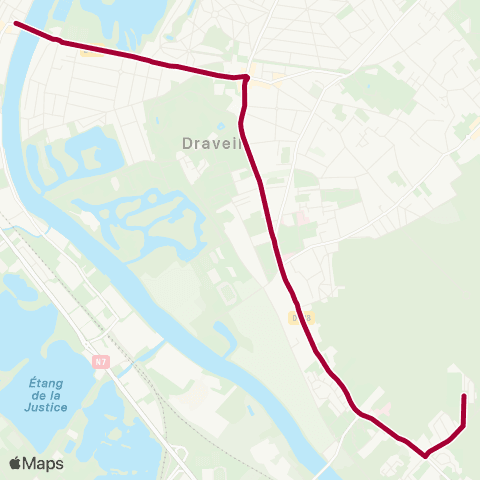 Île-de-France Mobilités Juvisy Gare rout. Seine <> Hôp. Joffre map