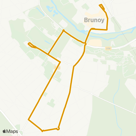 Île-de-France Mobilités Gare de Brunoy <> Gare de Brunoy map