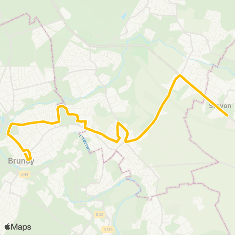 Île-de-France Mobilités Aquitaine <> Gare de Brunoy map