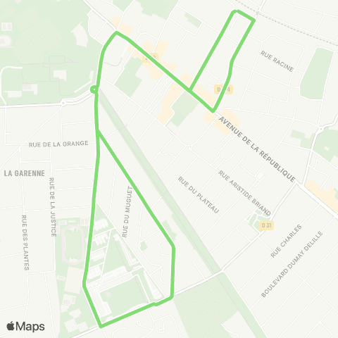 Île-de-France Mobilités Gare de Montgeron - Crosne <> Gare de Montgeron - Crosne map
