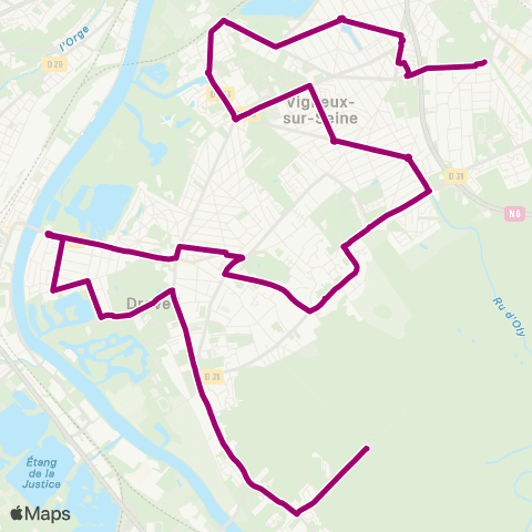 Île-de-France Mobilités Mairie <> Lycée map
