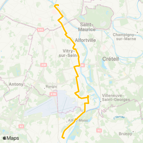 Île-de-France Mobilités Gare de Juvisy RER <> Gare de Lyon - Van Gogh map