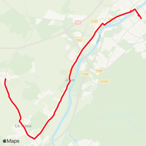 TIC - Réseau interurbain Compiègne - Jonquières map