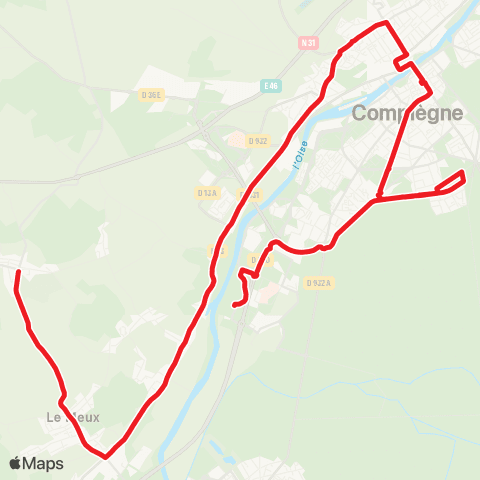 TIC - Réseau interurbain Compiègne - Jonquières map