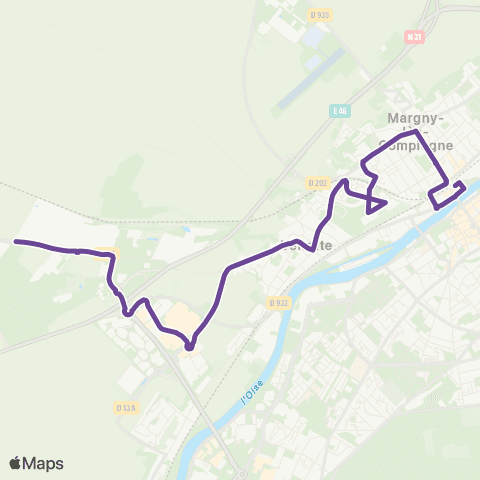TIC - Réseau urbain Gare - Bois de Plaisance map