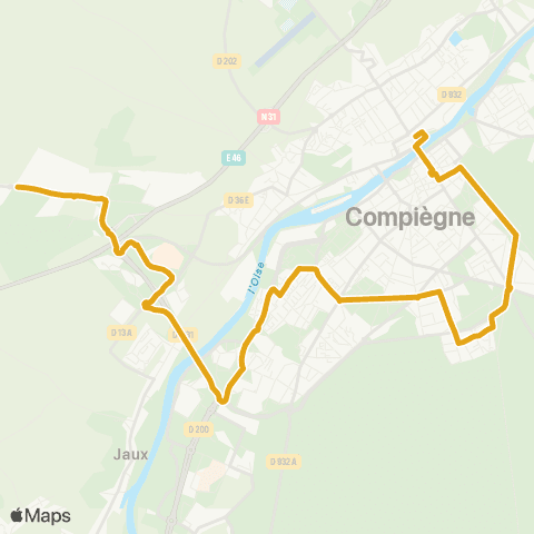 TIC - Réseau urbain Gare - Bois de Plaisance map