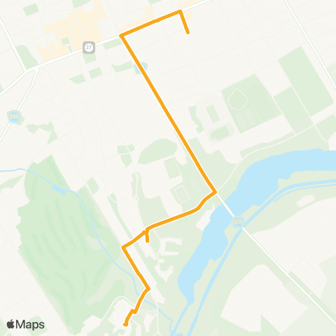 TigerTransit Lawrence / Lakeside to Equad map