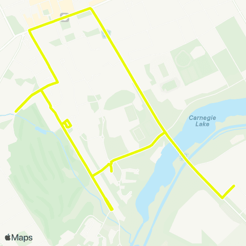 TigerTransit Campus Circulator via Washington Road map