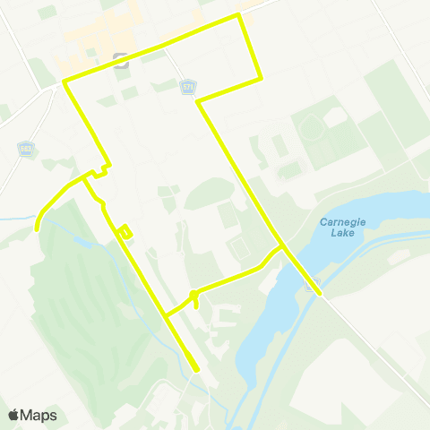 TigerTransit Campus Circulator via Equad map