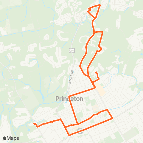 TigerTransit The Princeton Loop - Local map