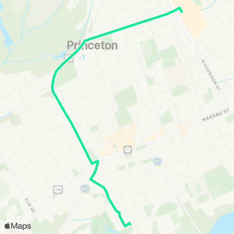 TigerTransit The Princeton Loop - Express map