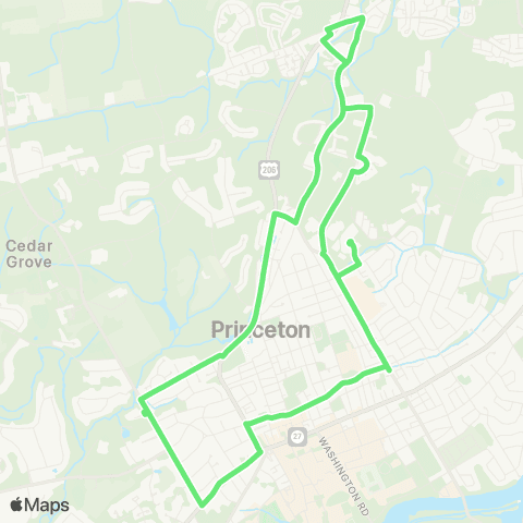 TigerTransit Princeton Earth Day Shuttle map