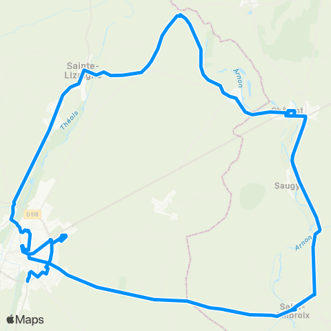TIG Transport Intercommunal Gratuit Rural n°2 map
