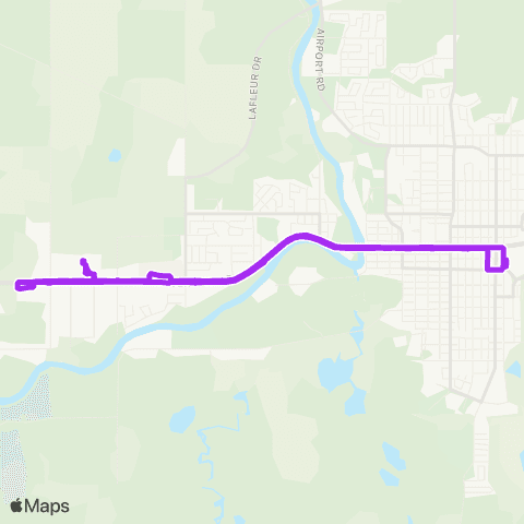 Timmins Transit Riverside map