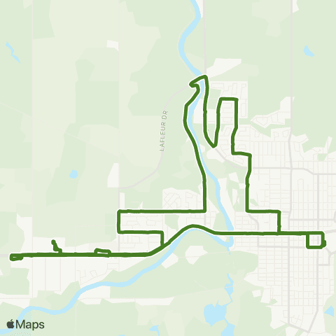 Timmins Transit Melrose/Riverside map
