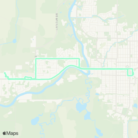 Timmins Transit Park/Riverside map