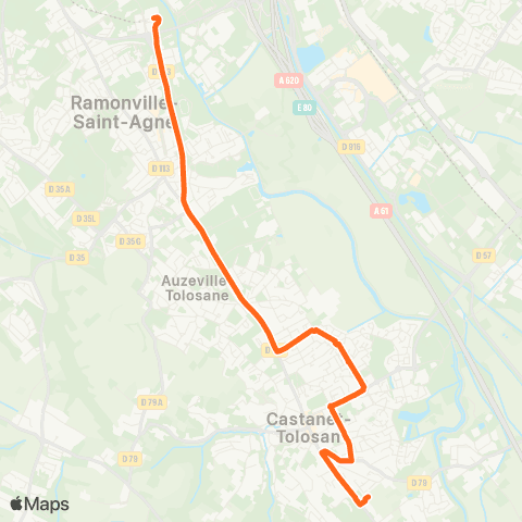Tisséo Ramonville / Castanet-Tolosan map