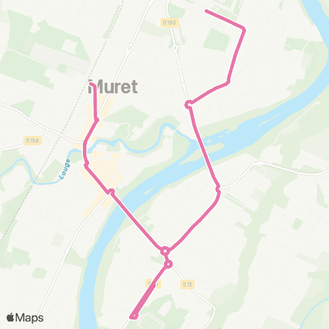 Tisséo Muret Gare SNCF - Parvis / Muret C.A.M. map