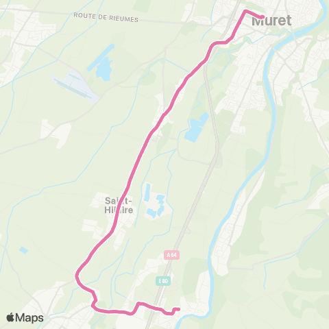 Tisséo Muret Gare SNCF - Cimetière / Le Fauga Cimetière map