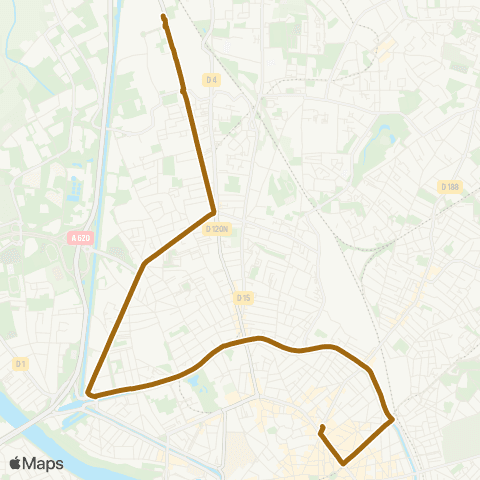 Tisséo Jeanne d'Arc / Etats-Unis Fondeyre map