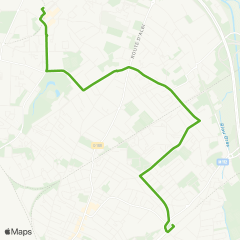 Tisséo Borderouge / Roseraie map