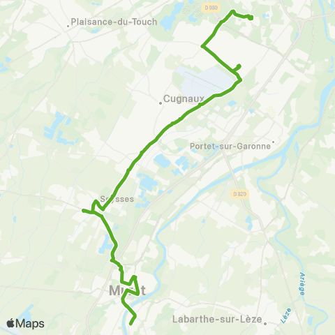 Tisséo Basso Cambo / Seysses Gay, Seysses Maison d'Arrêt ou Muret Lycée map