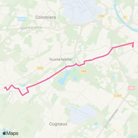 Tisséo Arènes / Plaisance Monestié map