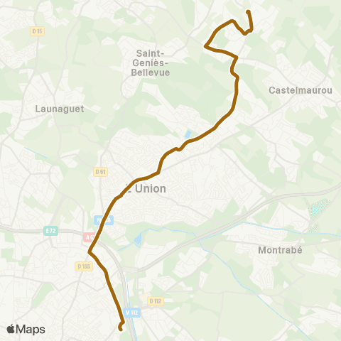 Tisséo Argoulets / Lapeyrouse map