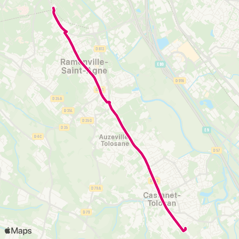 Tisséo Uni Paul Sabatier / Castanet-Tolosan map