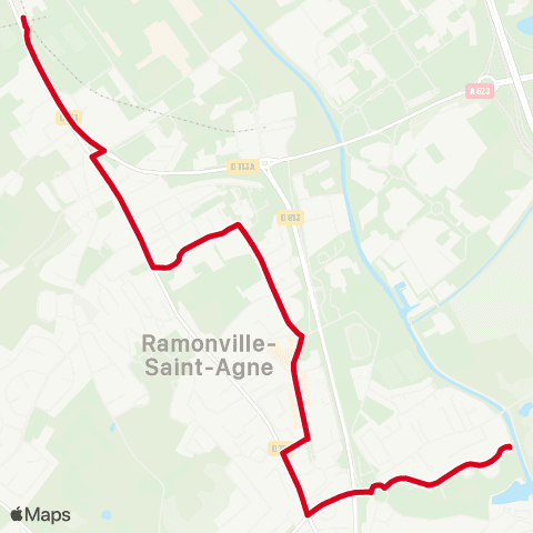 Tisséo Uni Paul Sabatier / Ramonville Port S. map