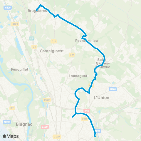 Tisséo Argoulets / Gratentour Gravette map