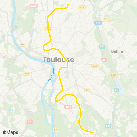 Tisséo Borderouge / Ramonville map