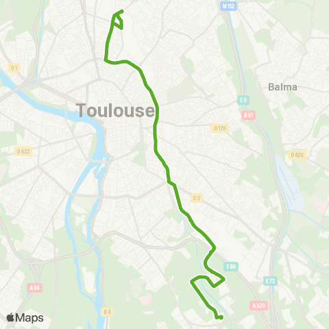 Tisséo Toulouse-Lautrec Négreneys / Ramonville map