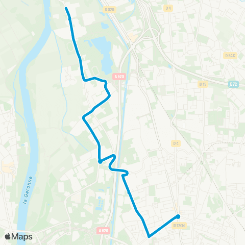 Tisséo La Vache / Ginestous Chênes map