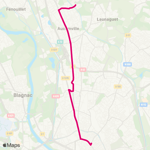 Tisséo Jeanne d'Arc / Fonbeauzard Mermoz map