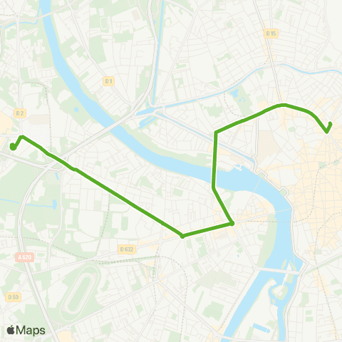 Tisséo Jeanne d'Arc / Pelletier Purpan map