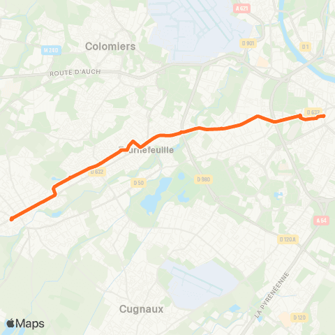 Tisséo Arènes / Plaisance Monestié map