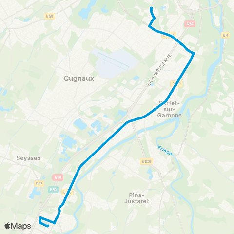 Tisséo Basso Cambo / Muret Gare SNCF - Cimetière map