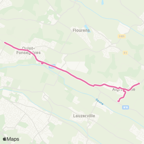 Tisséo Balma Ribaute / Aigrefeuille Clos Marelle map