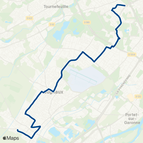 Tisséo Cité Scolaire Rive Gauche / Frouzins Complexe Sportif map
