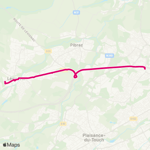 Tisséo Colomiers Gare SNCF / Léguevin Salle Polyvalente map