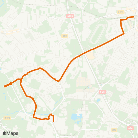 Tisséo Basso Cambo / Arènes ou Cité Scolaire Rive-Gauche map