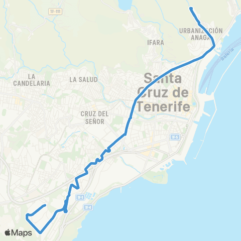 TITSA Muelle Norte Ramblas Moraditas Parte Baja map