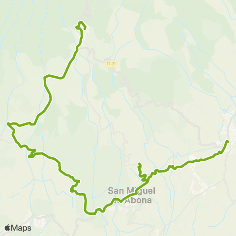 TITSA Granadilla Instituto Granadilla San Miguel la Escalona Vilaflor map