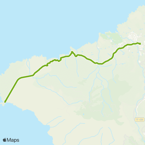 TITSA Buenavista Punta de Teno map