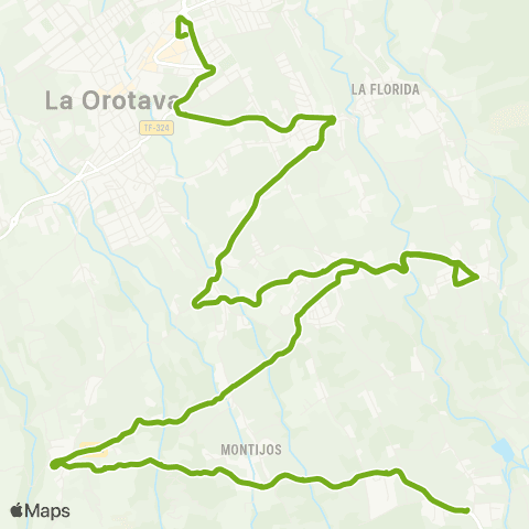 TITSA Estación la Orotava Aguamansa el Velo la Caldera map